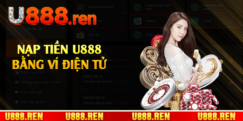 Nạp tiền U888 bằng ví điện tử 